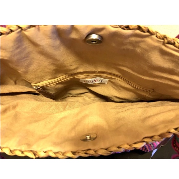 Poppie Jones Island Wicker Striped Beach Bag - Picture 7 of 7